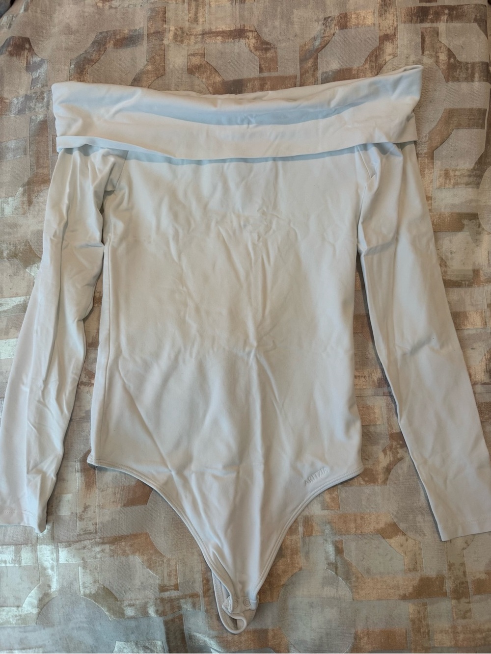 Aritzia Contour Off-Shoulder white Bodysuit
